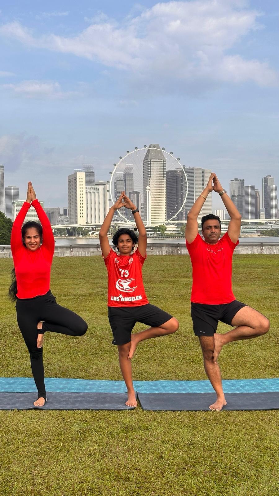 Vrikshasana as a family