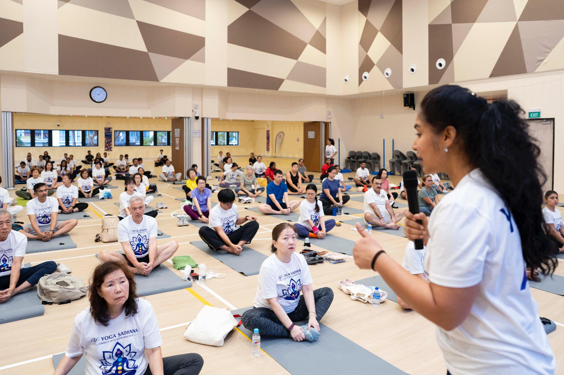 The instructor's opening circle
